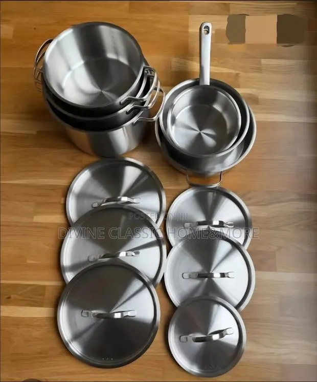 12pc Set Stainless Steel Cookware · Photo 1