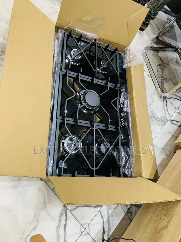 Ultra Modern Sleek 5burner All Gas Kenwood 90Cm Black · Photo 1