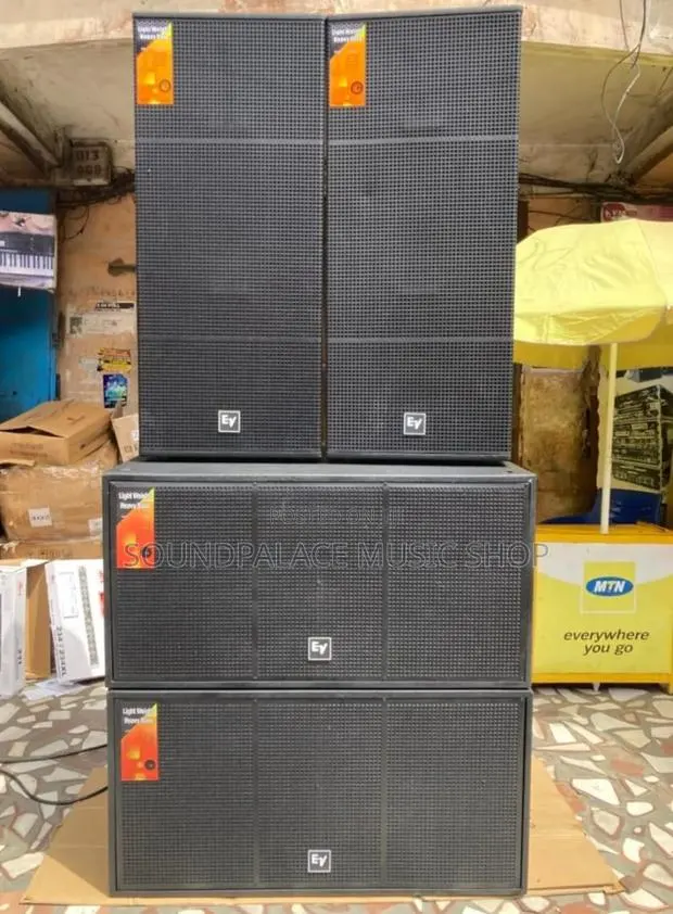Original Full Set Electro-Voice Speakers With Amplifier Rack Set · Photo 1