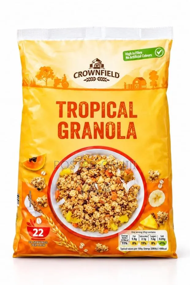 Crownfield Tropical Granola – Delicious Crunchy Breakfast Cereal · Photo 1