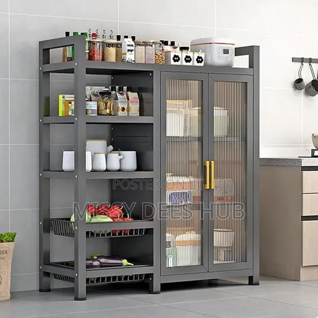 4 Tier Partly Covered Rack With Side Shelves · Photo 1