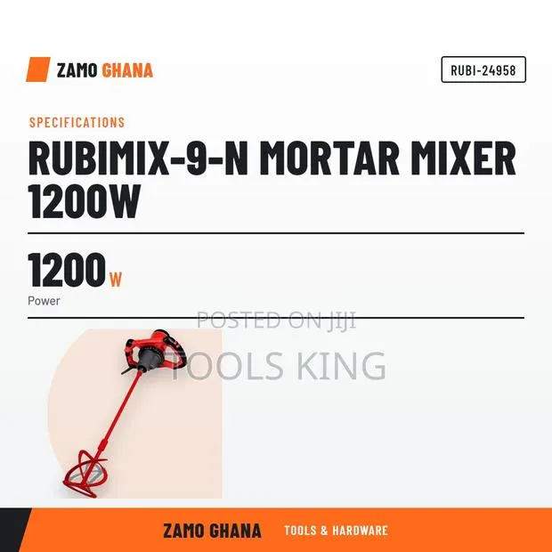 Rubimix-9-N Mortar Mixer 1200W - RUBI-24958 · Photo 1