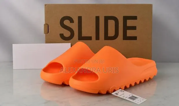 Bright Orange Slide Sandals · Photo 1