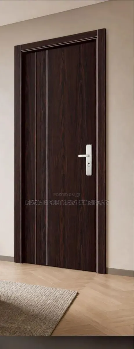High Quality Wooden Metal Bedroom Door Single Brown · Photo 1