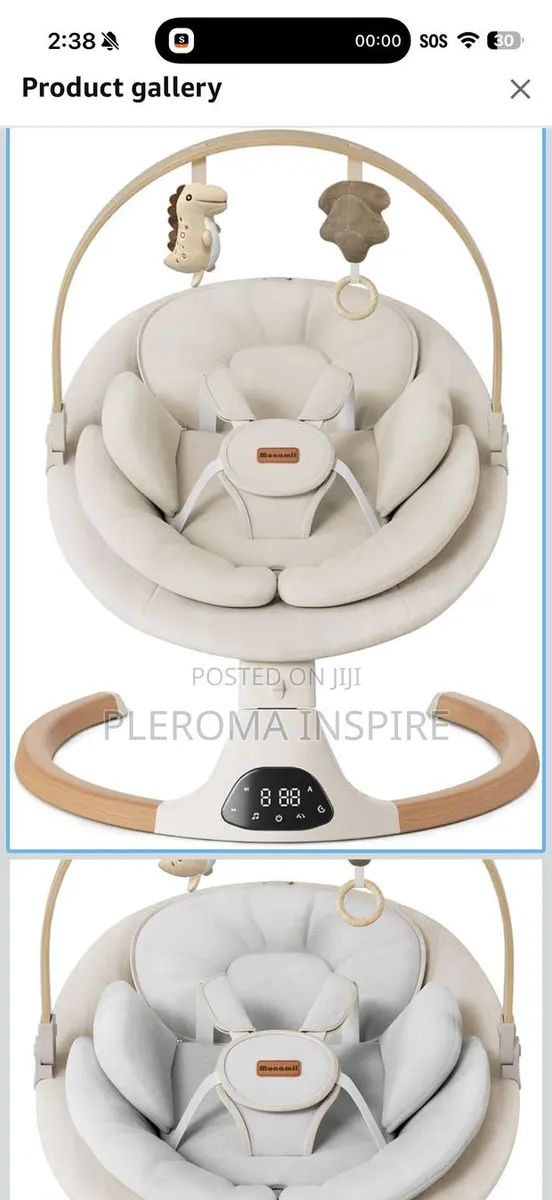 Electric Baby Cot Swing, Bluetooth Music, 10 Preset Melodies, Remote · Photo 1