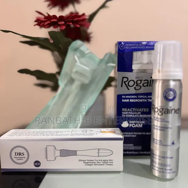 Original Rogaine 5% Minoxidil Plus Adjustable Derma Stamp Combo · Photo 1
