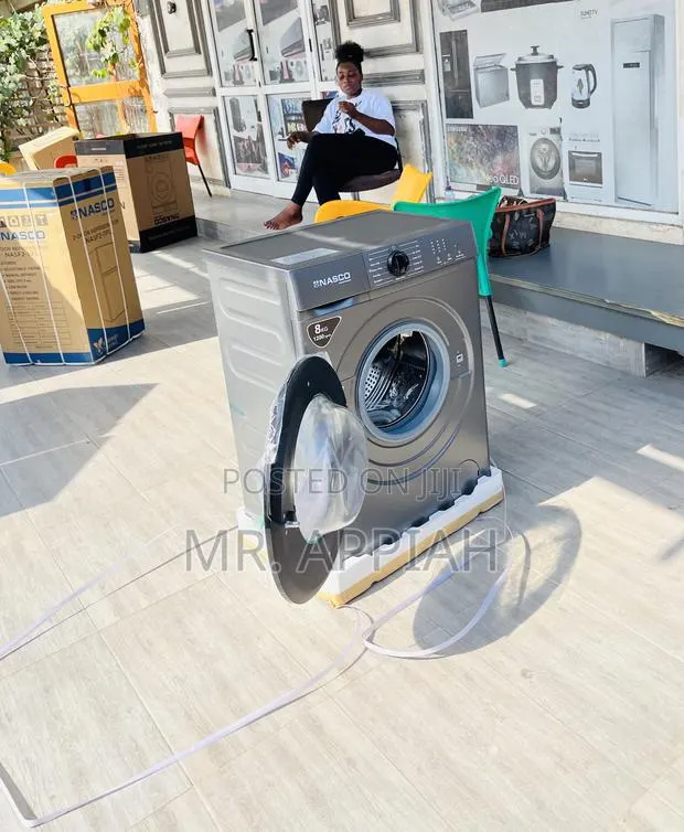 Get Premium Nasco 8kg Front Load Inverter Washing Machine(Gray). · Photo 1