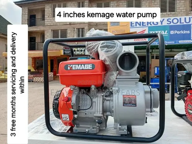 4 Inch Kemage Petrol Water Pump Free 3months Servicing · Photo 1