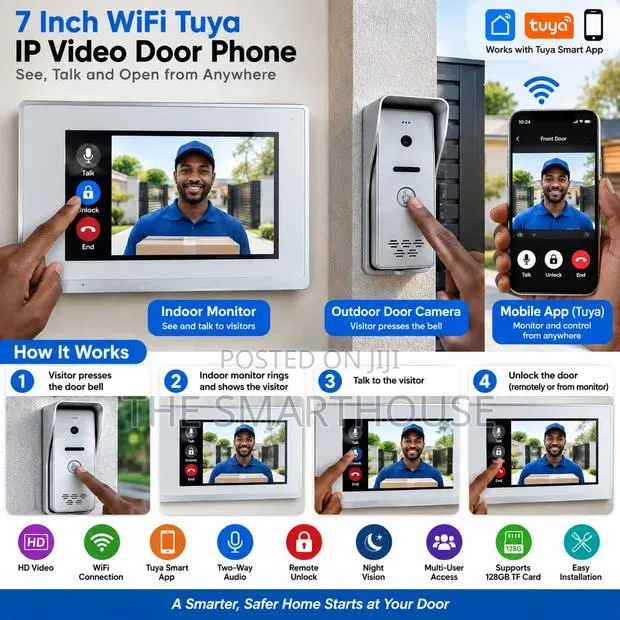 Smart 7-Inch Touch-Screen Wifi Ip Video Gate Bell · Photo 1