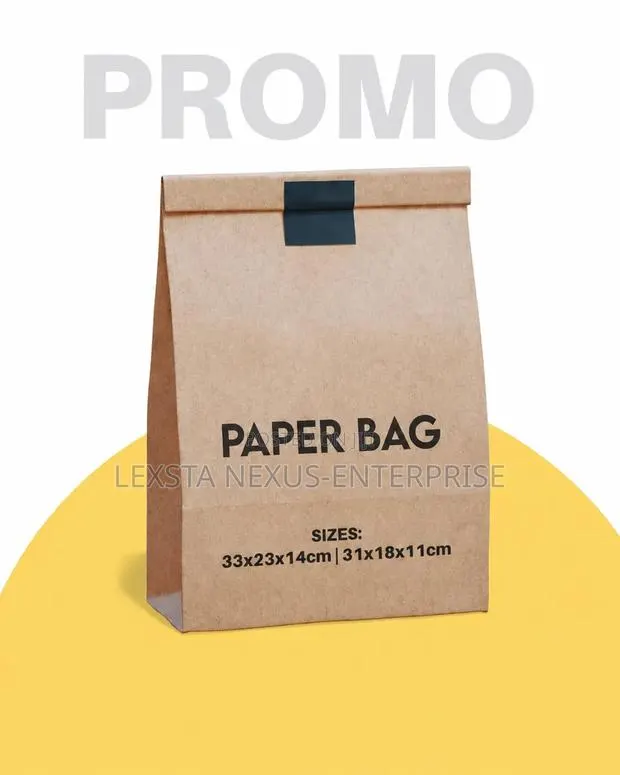 100 Pieces Brown Paper Packaging Bag · Photo 1