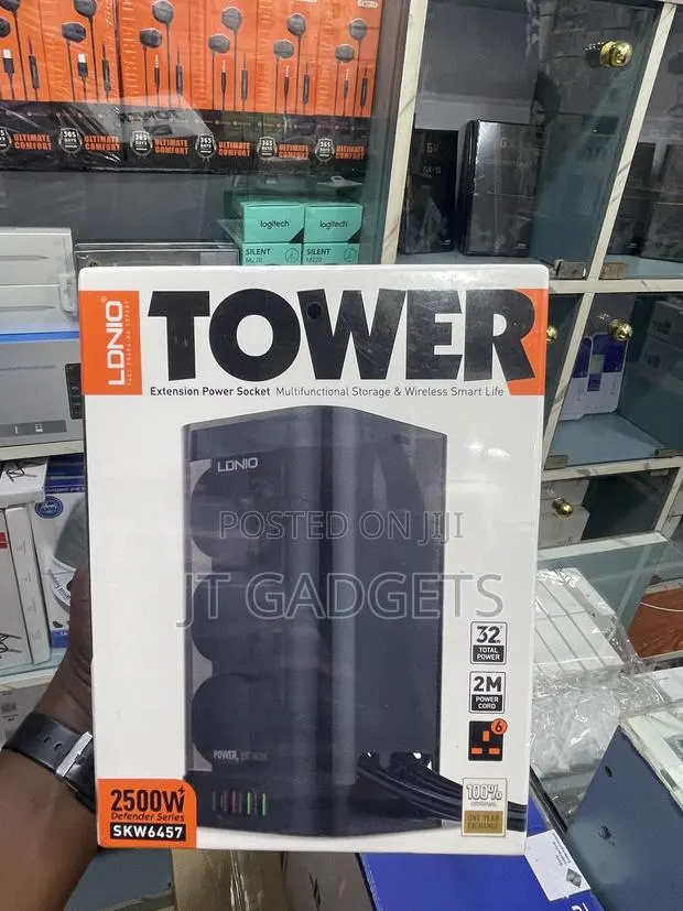 LDNIO Tower Extension Power Socket (2500W, SKW6457) · Photo 1