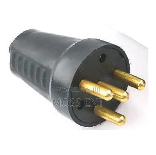 Rubber Three Phase Male Plug - Sgs3505 · Photo 1