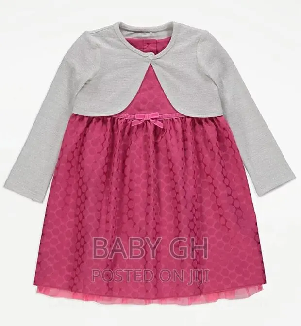 Pink Spotty Dress and Silver Cardigan Set · Photo 1