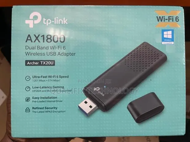 TP-Link X1800 Dual Band Wi-Fi 6 Wireless USB Adapter · Photo 1