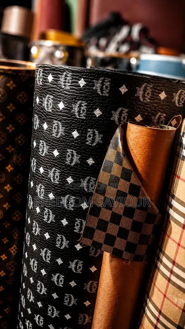 Premium Luxury Upholstery Leather Fabric – Designer Collection · Photo 1