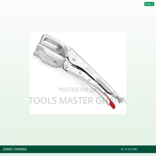 Welding Grip Locking Plier 280mm Jaw Open Silver With Adju - K- · Photo 1