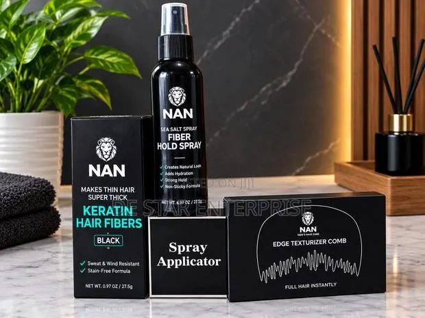 NAN Black Keratin Hair Fibers – Hair Thickening Fiber · Photo 1
