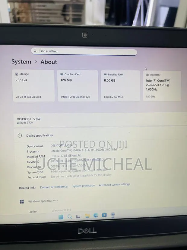 Laptop Dell Latitude 3500 8GB Intel Core i5 SSD 256GB · Photo 1