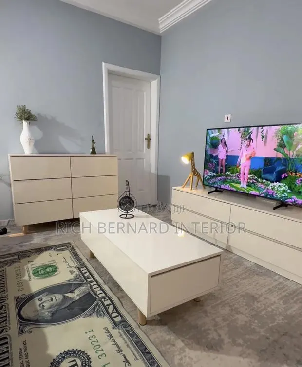 Living Home Set : 6 Feet Tv Stand + Center Table + 6 Drawer Chest · Photo 1
