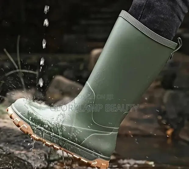 Waterproof Tall Rubber Rain Boots– High-Calf Non-Slip Mud & Work Boots · Photo 2