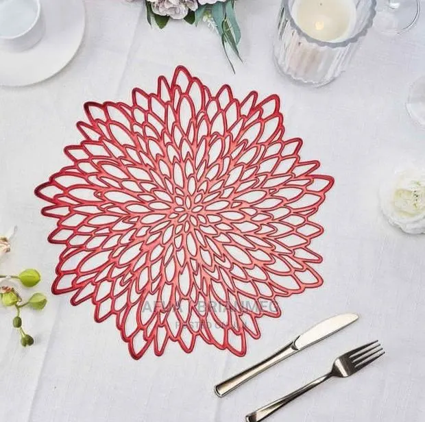 PVC Placemats / Silicon Decorative Floral Table Mats · Photo 1