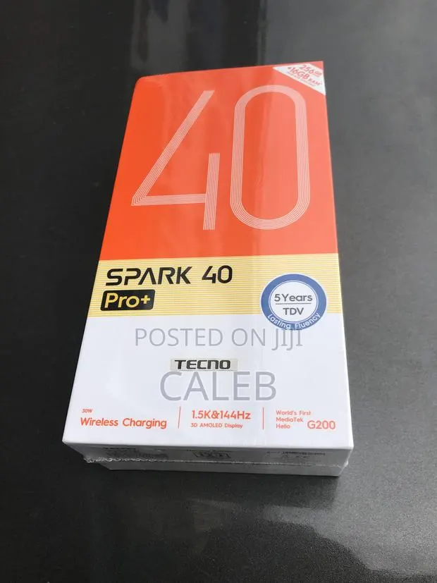 New Tecno Spark 40 Pro+ 256 GB Black · Photo 1