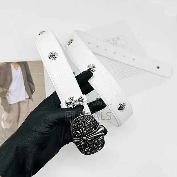 Chrome Hearts Cemetery Cross Belt White · Photo 1
