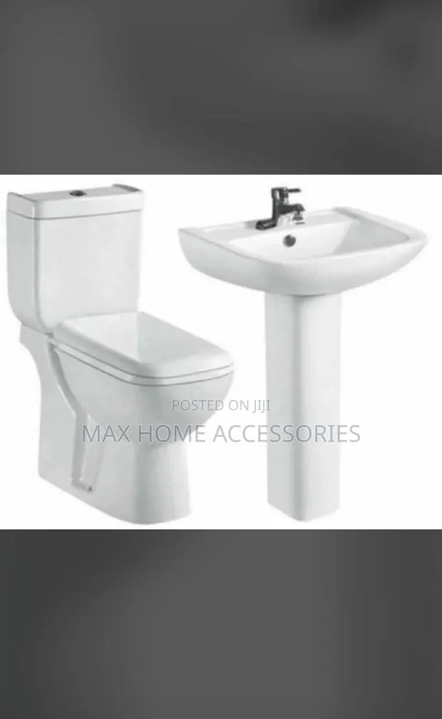 Water Closet With Its Wash Hand Basin