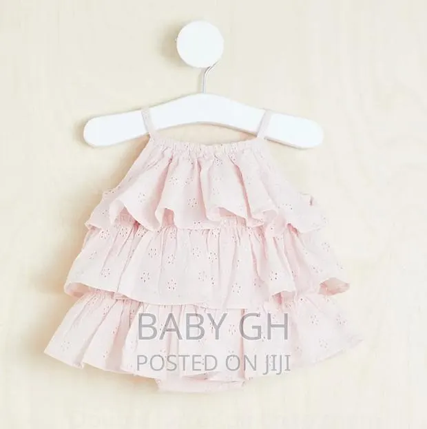 George Pink Girls Tiered Lace Dress · Photo 1