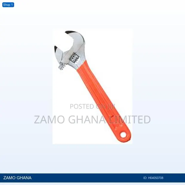 Adjustable Wrench 8 Inch W/T Grip Open 25mm Shifting Spann - H · Photo 1