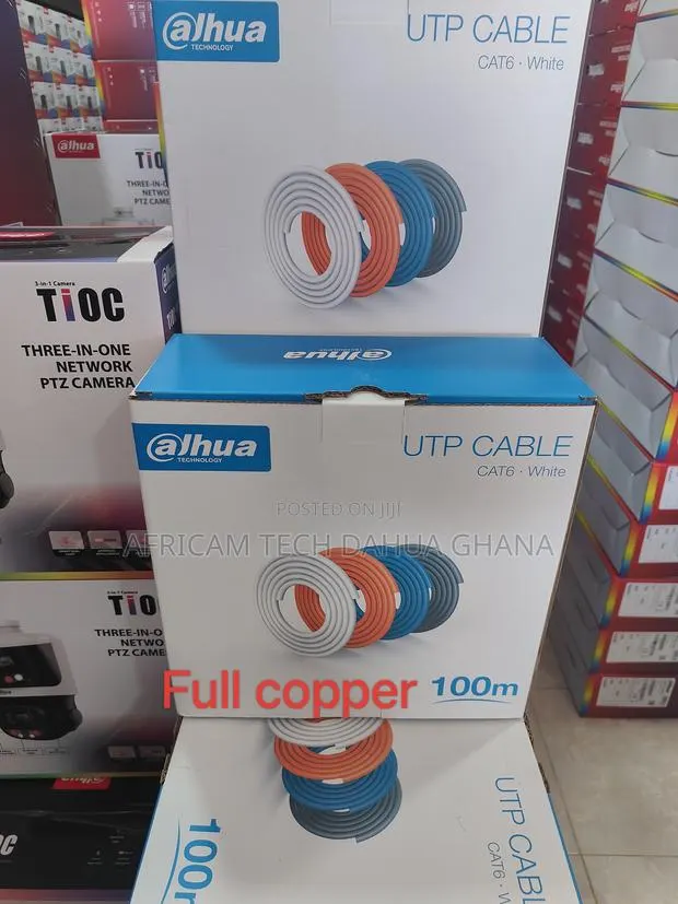 Dahua Cat6 Full Copper 100m Network Cable · Photo 1