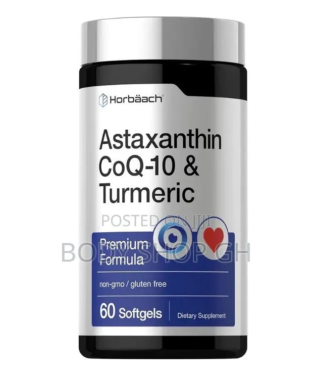 Astaxanthin | With Coq-10, Turmeric | 60 Softgels | Premium Formula · Photo 1