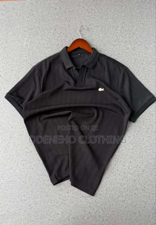 Plain Black Lacoste Club T Shirts · Photo 1