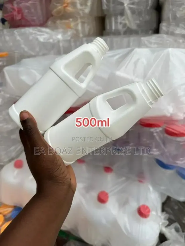 Hdpe 500ml White Side Handle Bottle, Liquid Bottles 50pcs · Photo 1