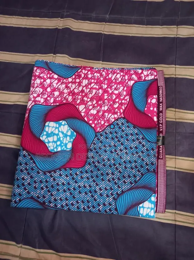 Blue & Pink African Print(Me Ba W) Abroyire)