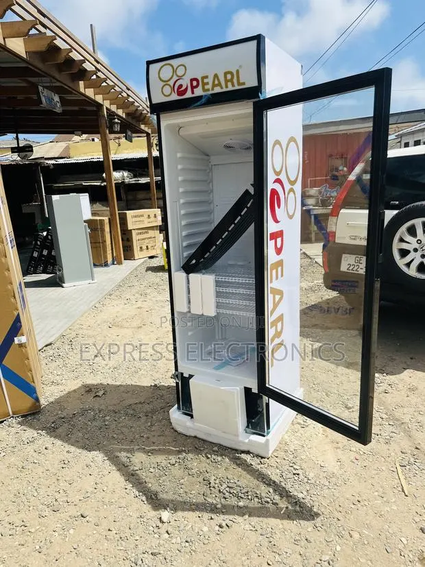 Essential Vertical Display Fridge Pearl PVC-352 300L · Photo 1