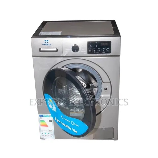 High Quality Nasco Washing Machine 8Kg Front Load Full Automatic Silve · Photo 1