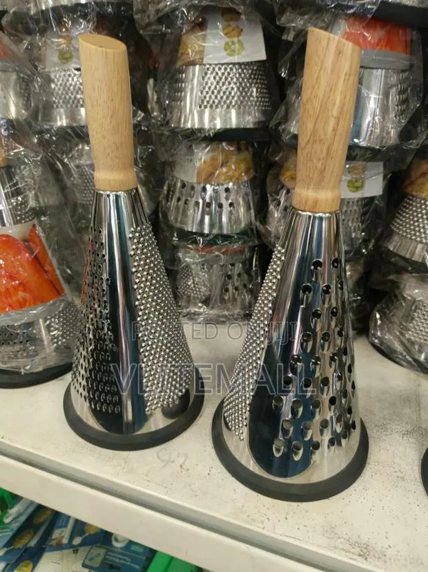 Stainless Steel Cone Graters With Wooden Handles. · Photo 1