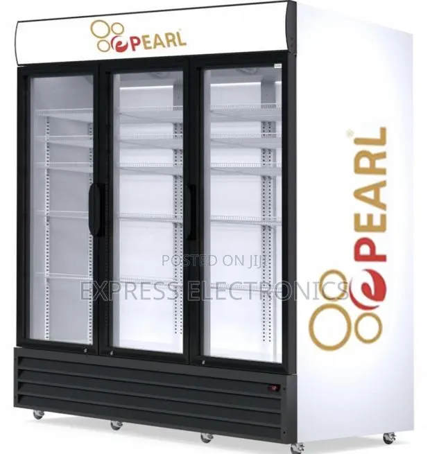 PVC-150 Get a New White Three Doors Pearl Display Fridge. · Photo 1