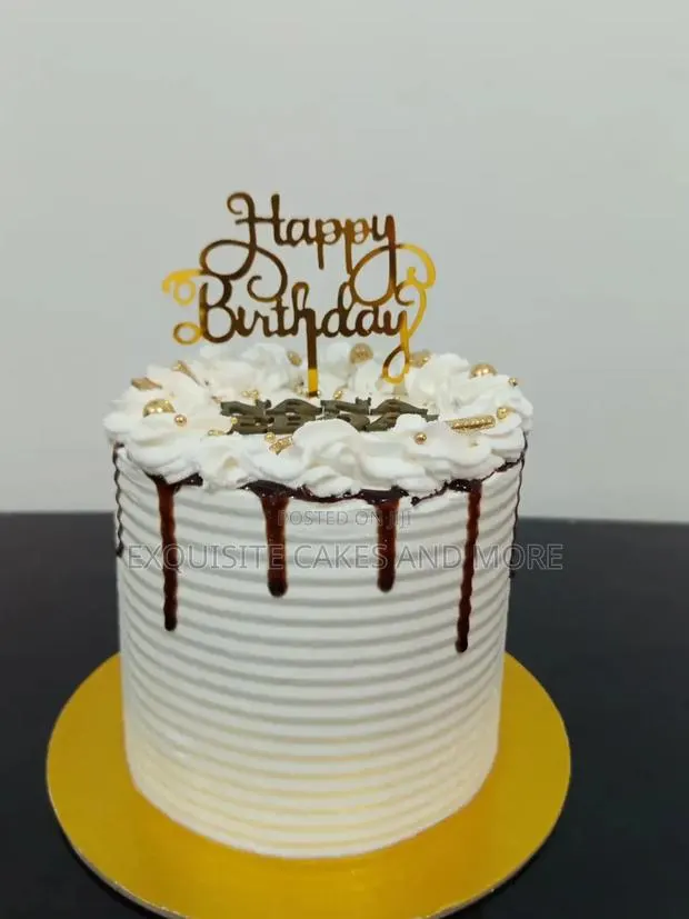 Simple but Classy White Birthday Cake · Photo 1
