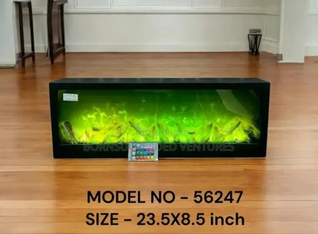 Electric Or Battery Operated Fireplace Lamp With Remote Control 60cm · Photo 1