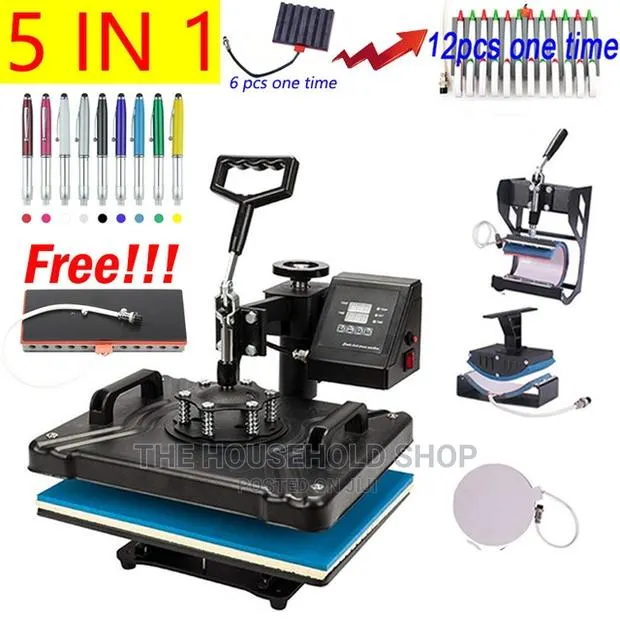 5 in 1 Heat Press Machine With 12 in 1 Pen Press · Photo 1