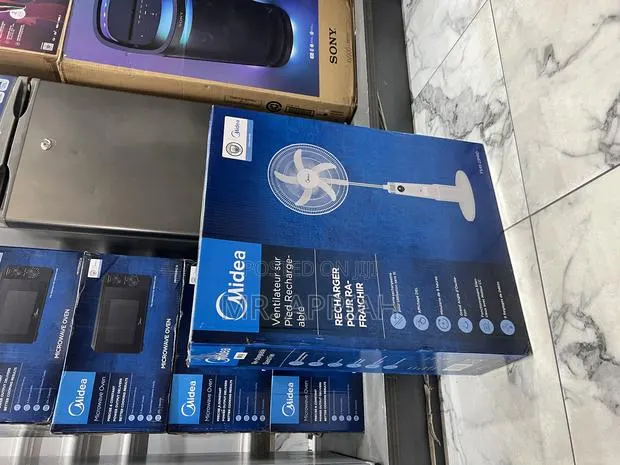 Get Affordable Midea Rechargeable Standing Fan(White) · Photo 1