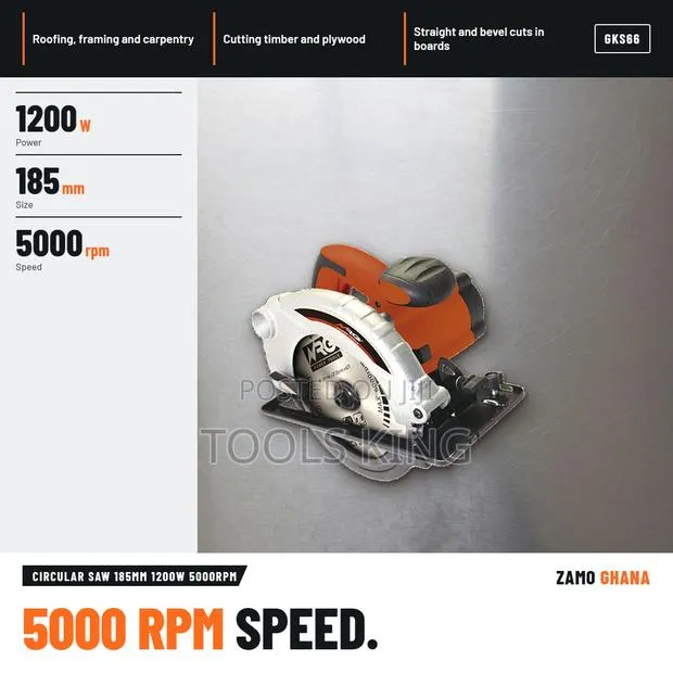 Circular Saw 185Mm 1200W 5000Rpm - GKS66 · Photo 1