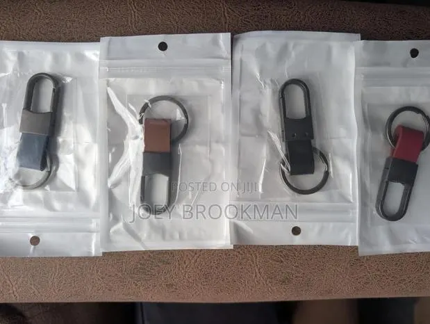 Metal and Leather Keychains, Creative Key Rings · Photo 1