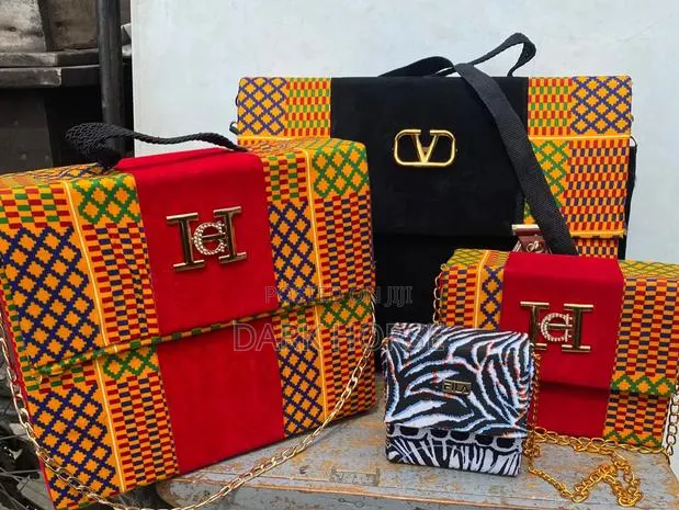 Handmade African Kente Box Bags · Photo 1