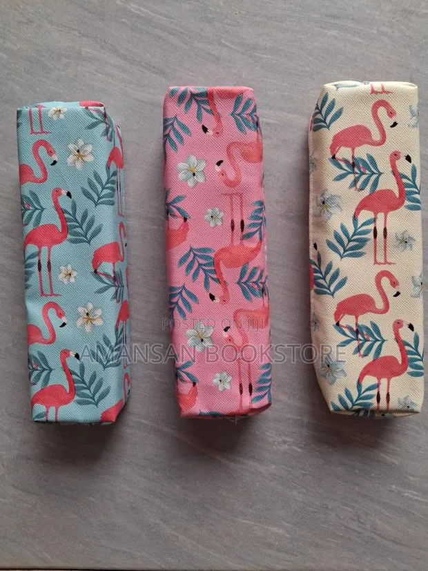 Pencil Case:Pink, Blue and Cream · Photo 1