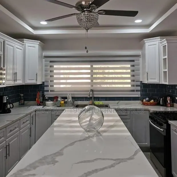 Tranquil Flow Zebra Modern Design Window Curtain Blinds · Photo 1