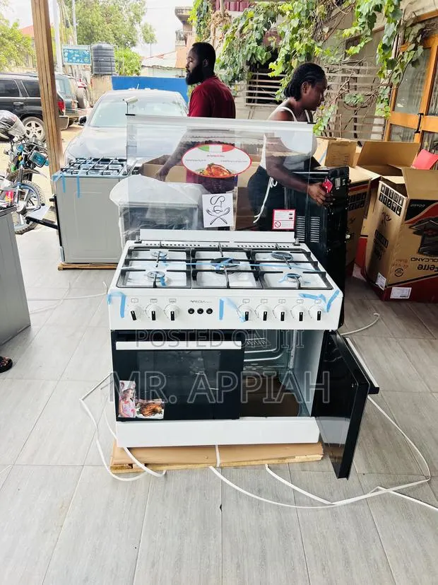 Get Premium Mediatech 5 Gas Burner With Oven Grill(White). · Photo 1