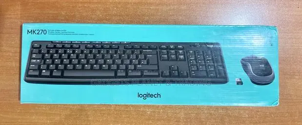 Logitech – Mk270 Wireless Keyboard and Mouse – Black · Photo 1